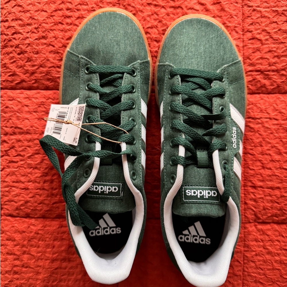 Adidas Daily 3.0 Green and White Sneakers